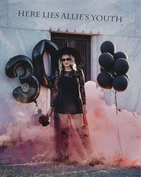 death to my youth photoshoot|Death to her 20s Party .